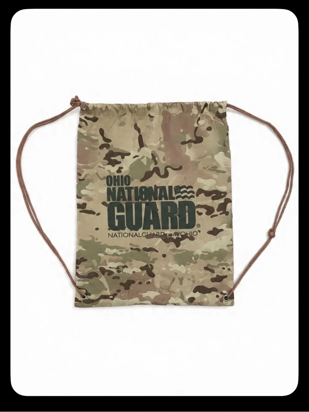 Authentic OH National Guard String Backpack – Camouflage Cinch Bag
